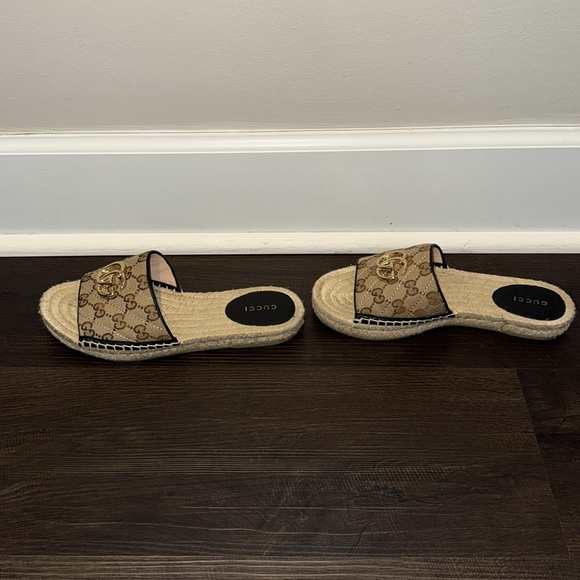 Gucci Women's GG Matelassé Canvas Espadrille Sandal - Size: 7.5 | IT 37.5 - Picture 7 of 16